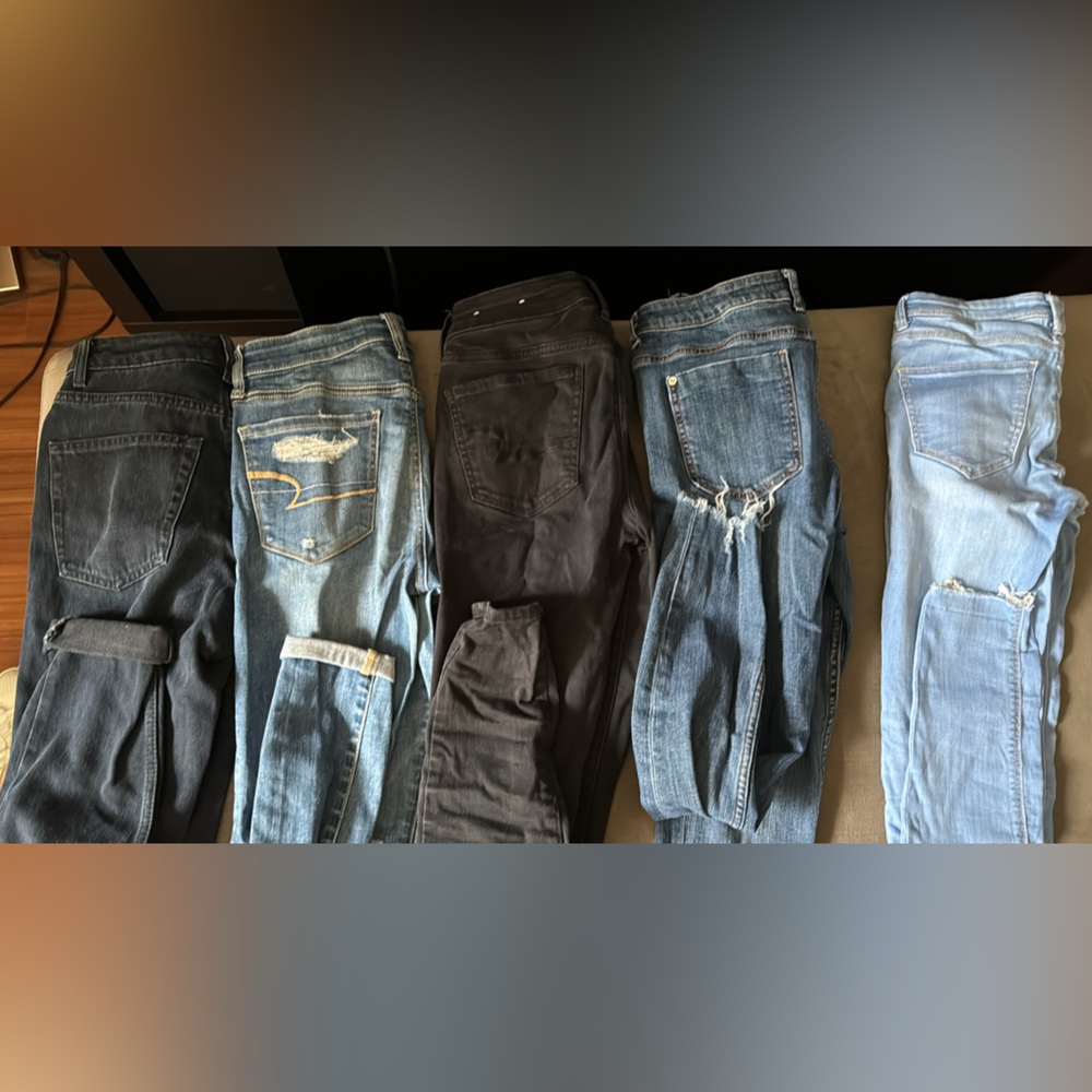 American eagle, top shop, zara Jeans